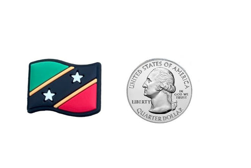 Saint Kitts Wavy Flag Shoe Charm Shoe Charm Saint Kitts